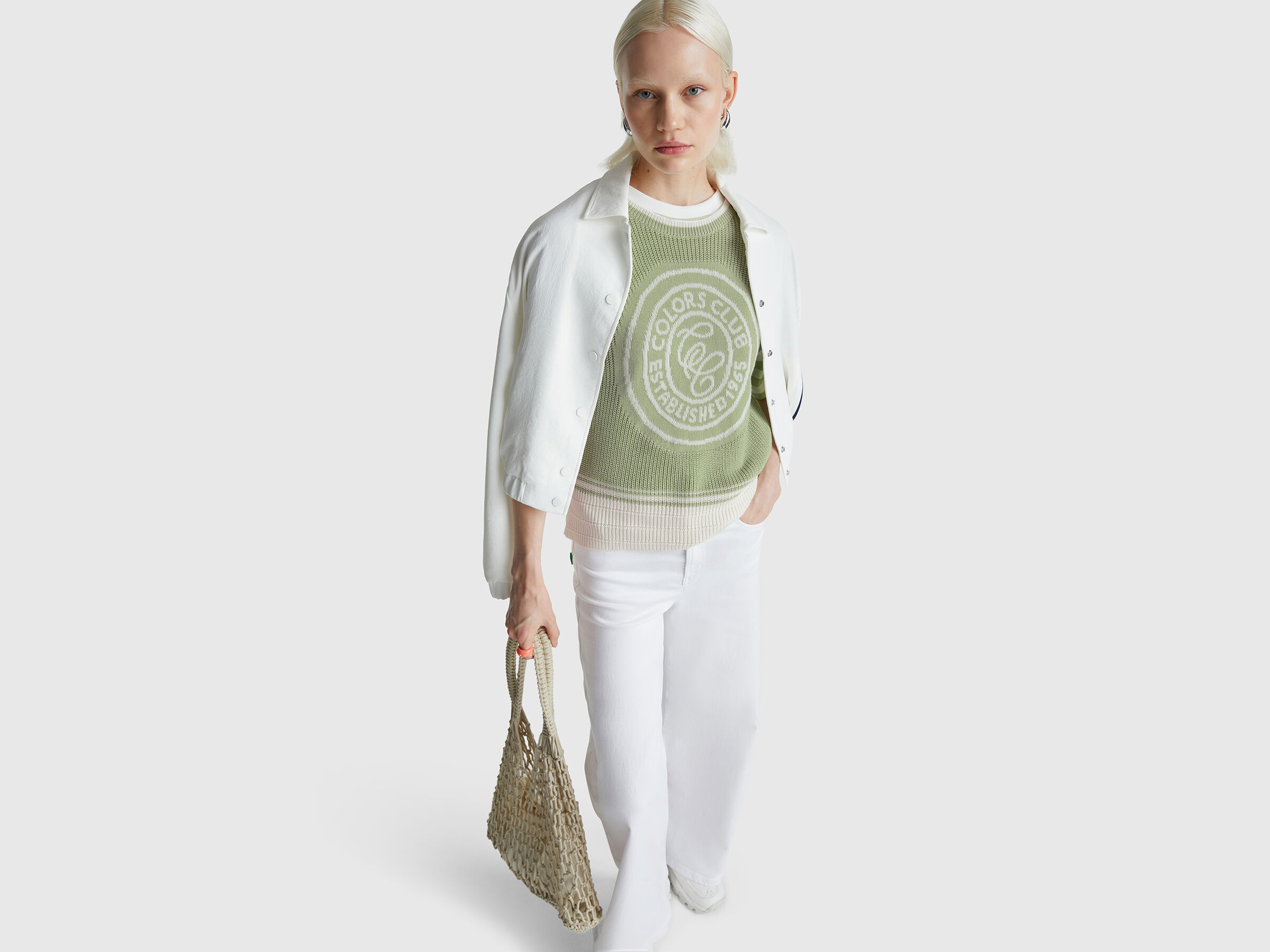 SLEEVELESS SWEATER Femme image number 3